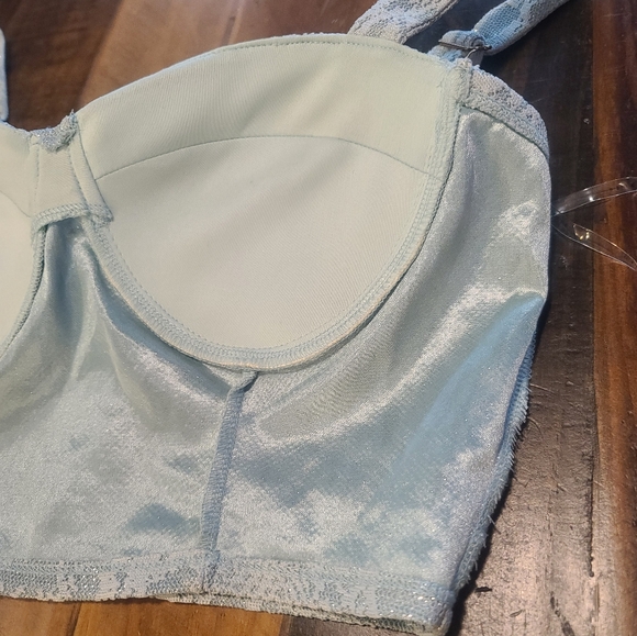 Haute Monde Lace Corset Cropped Top Size Medium - Picture 14 of 16